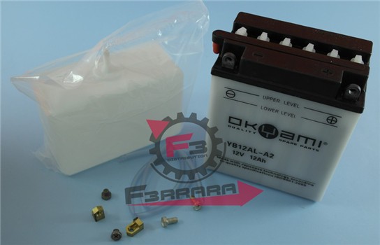 BATTERIA YB12AL-A2 CON ACIDO OKYAMI