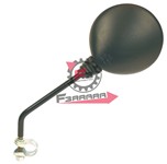 SPECCHIO MOTO DX/SX TONDO NERO
