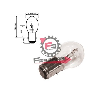 LAMPADA 12V 35/35W BA20D BILUCE