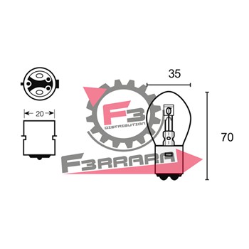 LAMPADA 12V 45/40W BA20D BILUCE