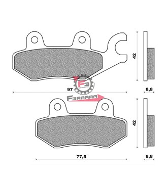 SERIE PASTIGLIE FRENO KIMCO DINK 125