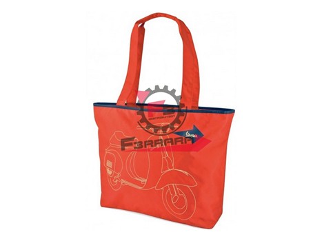 BORSA SHOPPER NYLON ROSSO VESPA