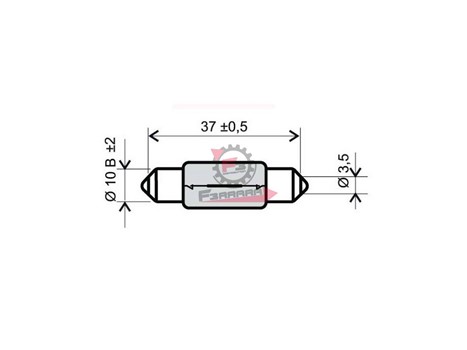 LAMPADA 12V 10W SILURO 11X39 BIANCA