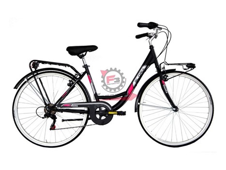 BICI OLANDA 26 ATLANTA 6VEL NE/FUXIA
