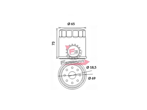 FILTRO OLIO HF303 - COF203 HOKIO