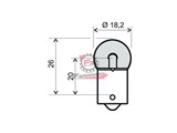 LAMPADA 12V 10W SFERA BA15S BIANCA