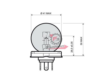LAMPADA 12V 45/40W P45T H5 ALOGENA
